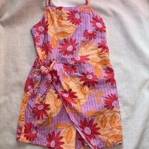 Floral Skort with Red and Orange Flowers